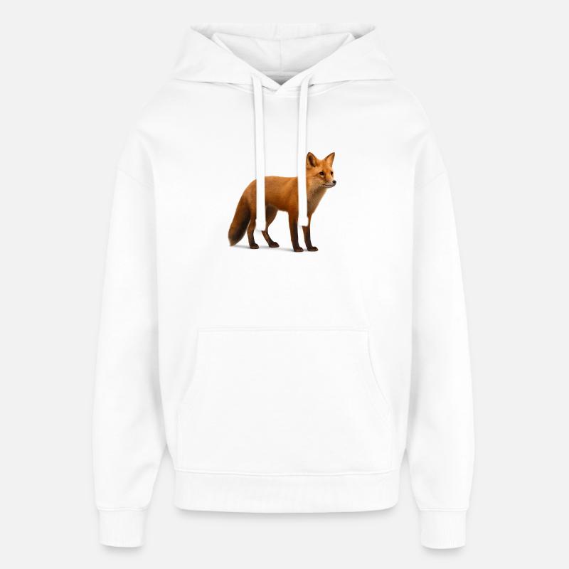 Volpe rossa alla luce della natura - Stanley/Stella Oversized Felpa con cappuccio unisex - bianco