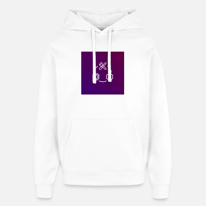 Outil de code de puce TechKreis - Sweat à capuche unisexe Stanley/Stella Oversized - blanc