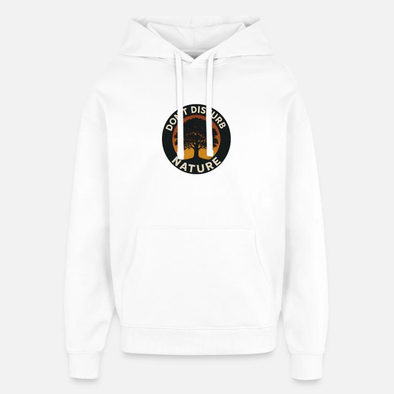Don’t Disturb Nature – Tree Circle - Oversized Unisex Hoodie von Stanley/Stella - Weiß