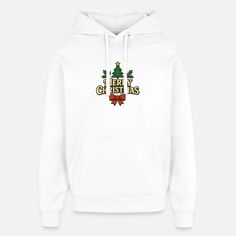 Joyeux Noël Arc de Noël - Sweat à capuche unisexe Stanley/Stella Oversized - blanc