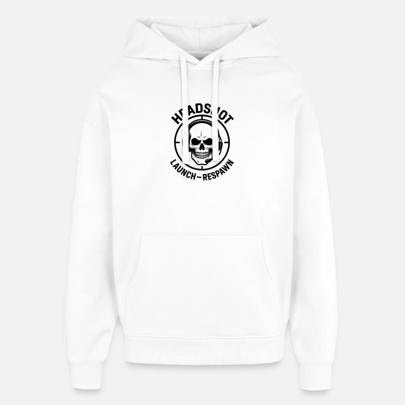 Headshot Launch Respawn - Sweat à capuche unisexe Stanley/Stella Oversized - blanc