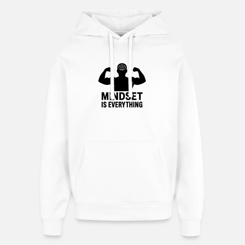 HeadPower muscles: Mindset is everything - Oversized Unisex Hoodie by Stanley/Stella - white