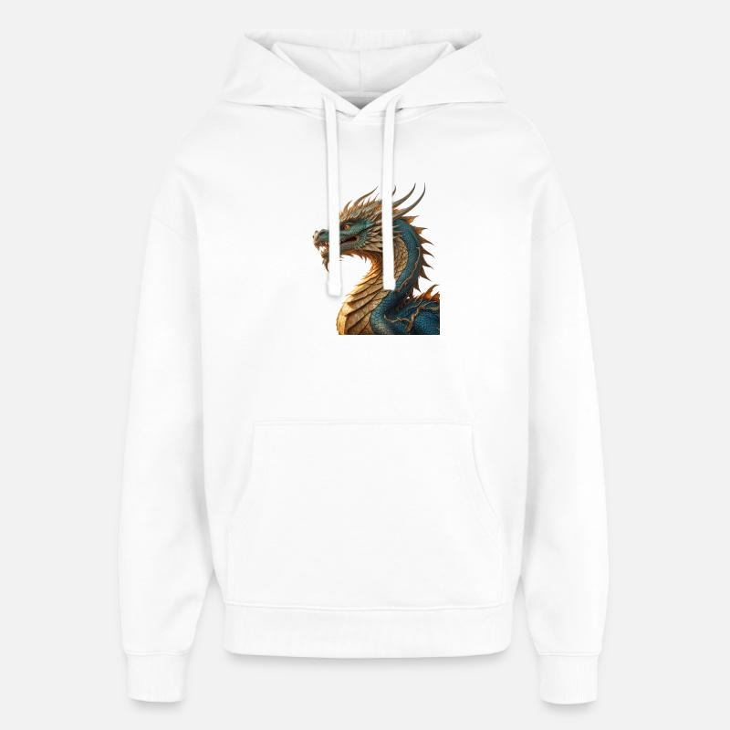 Le dragon - Sweat à capuche unisexe Stanley/Stella Oversized - blanc