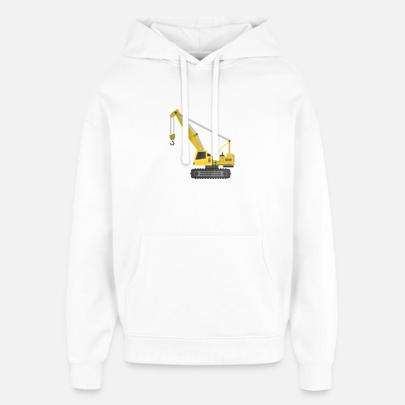 Grue chenillante - Sweat à capuche unisexe Stanley/Stella Oversized - blanc