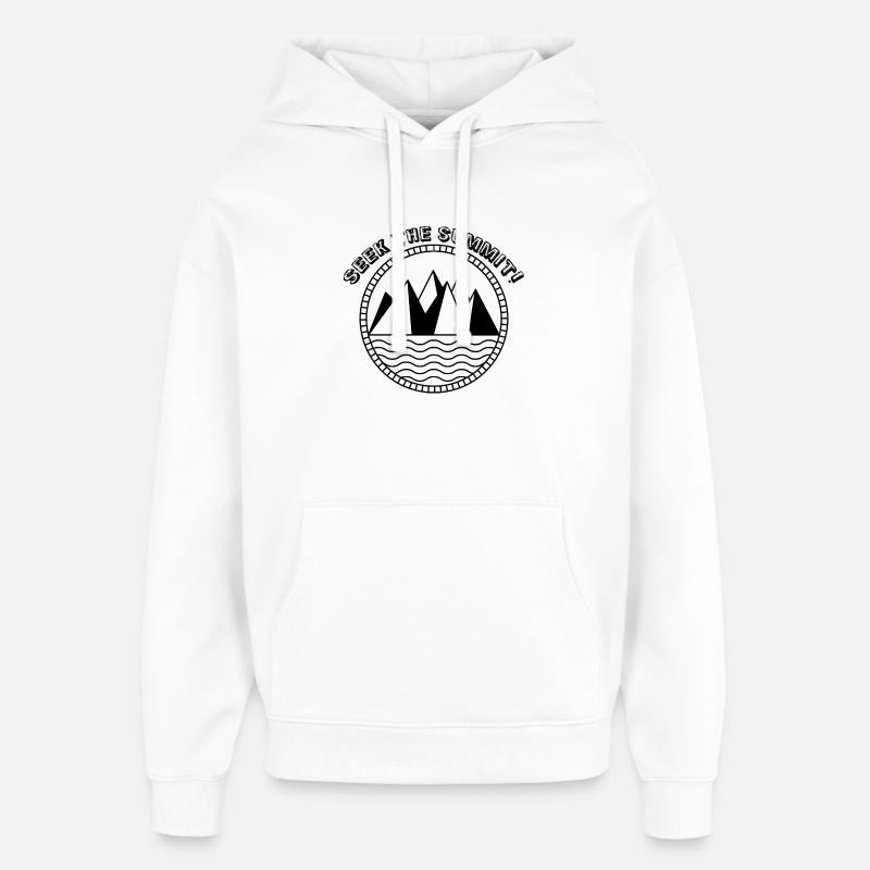 Seek_the_summit - Sweat à capuche unisexe Stanley/Stella Oversized - blanc