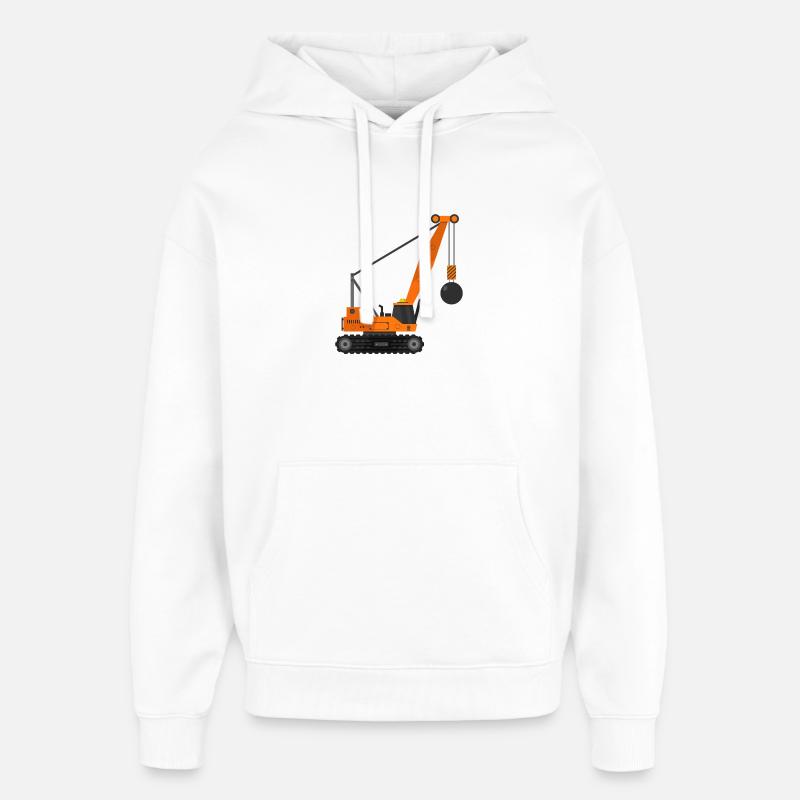Grue à billes de démolition - Sweat à capuche unisexe Stanley/Stella Oversized - blanc