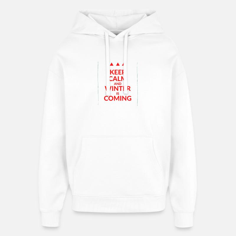 Reste calme W est C - Sweat à capuche unisexe Stanley/Stella Oversized - blanc