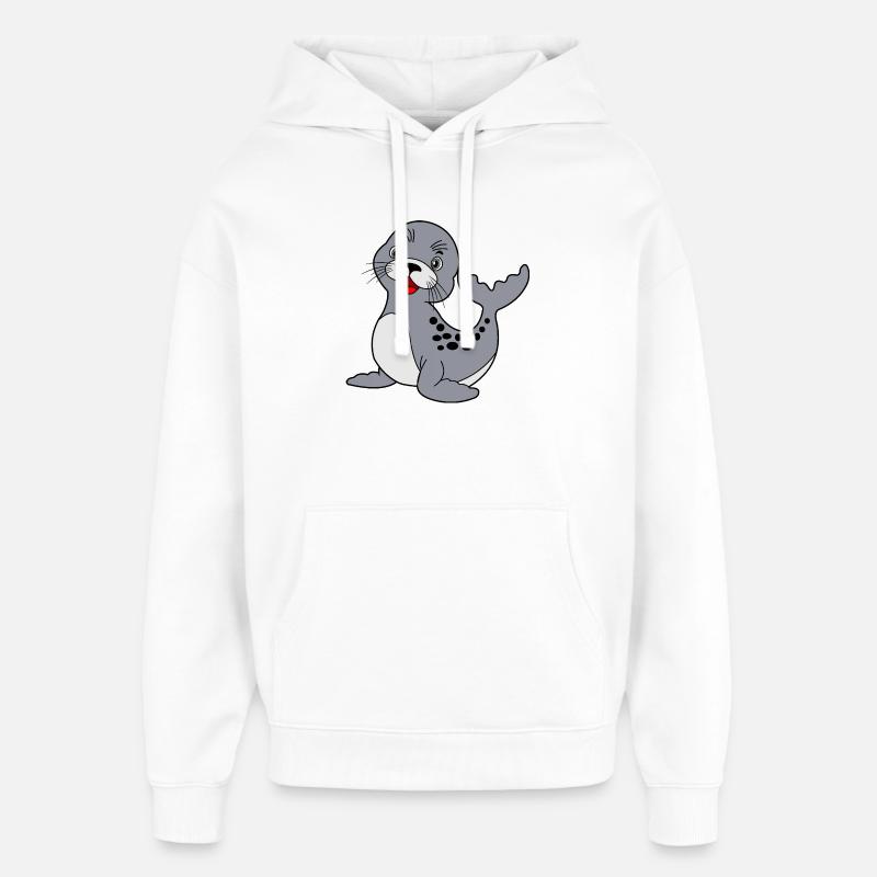 Phoque - Sweat à capuche unisexe Stanley/Stella Oversized - blanc