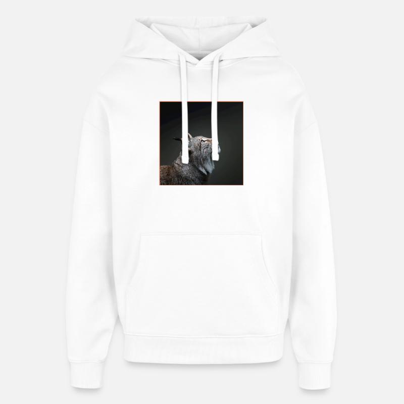 Lynx Regard - Sweat à capuche unisexe Stanley/Stella Oversized - blanc