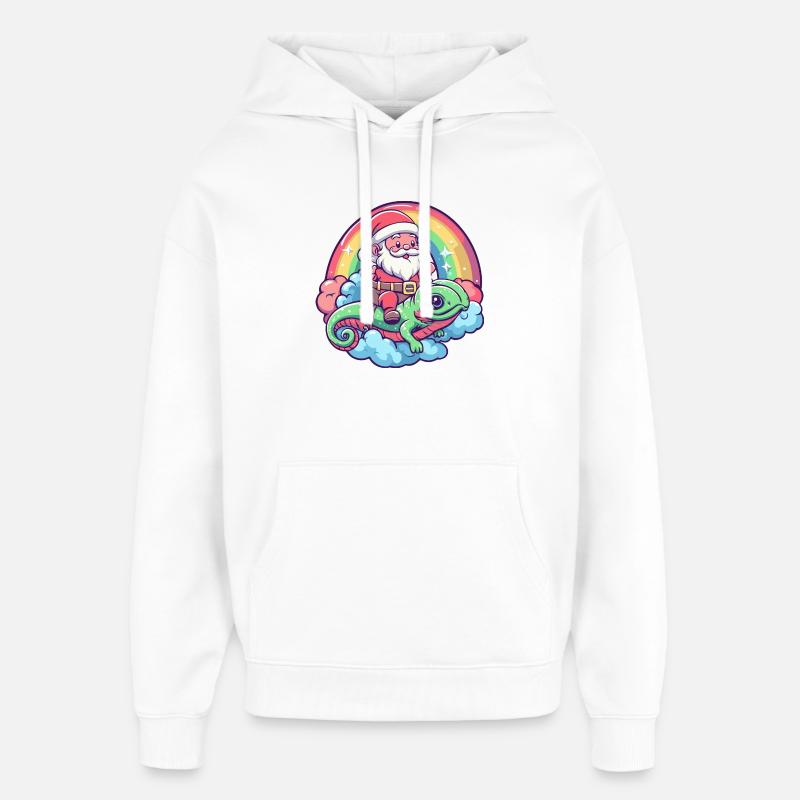 Chameleon Weihnachtsmann Weihnachten - Oversized Unisex Hoodie von Stanley/Stella - Weiß
