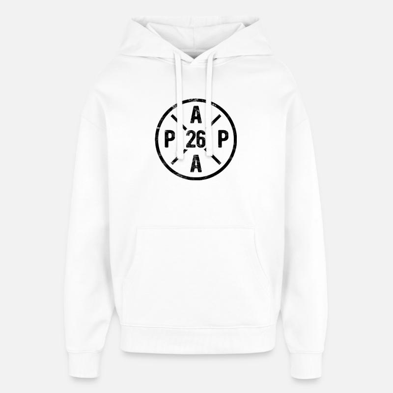 Papa 26 - Vater 2026 - Geschenk - Oversized Unisex Hoodie von Stanley/Stella - Weiß