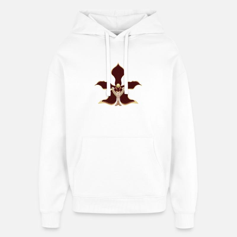 fleur d’orchidée - Sweat à capuche unisexe Stanley/Stella Oversized - blanc