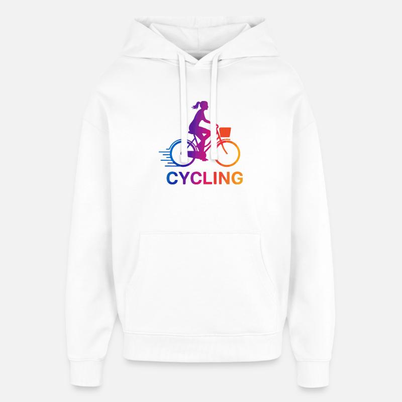 Rainbow Gradient Cyclist - Oversized Unisex Hoodie von Stanley/Stella - Weiß