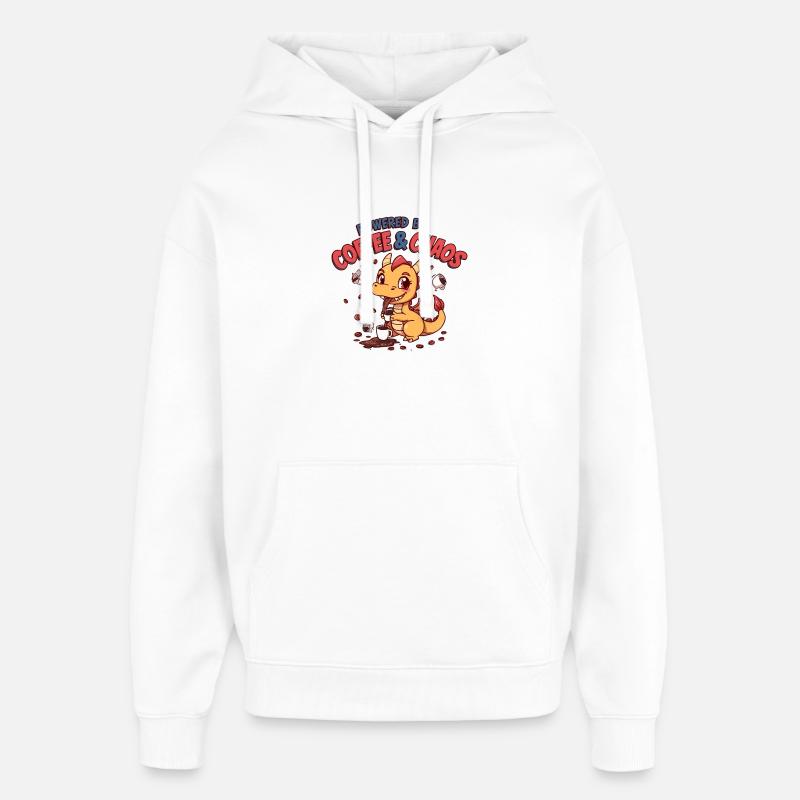 Dragon Café Chaos - Sweat à capuche unisexe Stanley/Stella Oversized - blanc