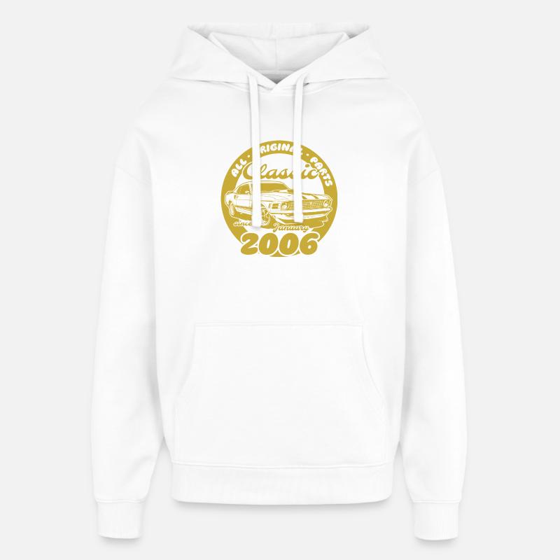 20e anniversaire - Classic Musclecar 01/2006 - Sweat à capuche unisexe Stanley/Stella Oversized - blanc