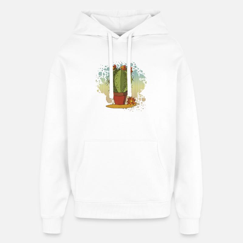 Fleur - Sweat à capuche unisexe Stanley/Stella Oversized - blanc