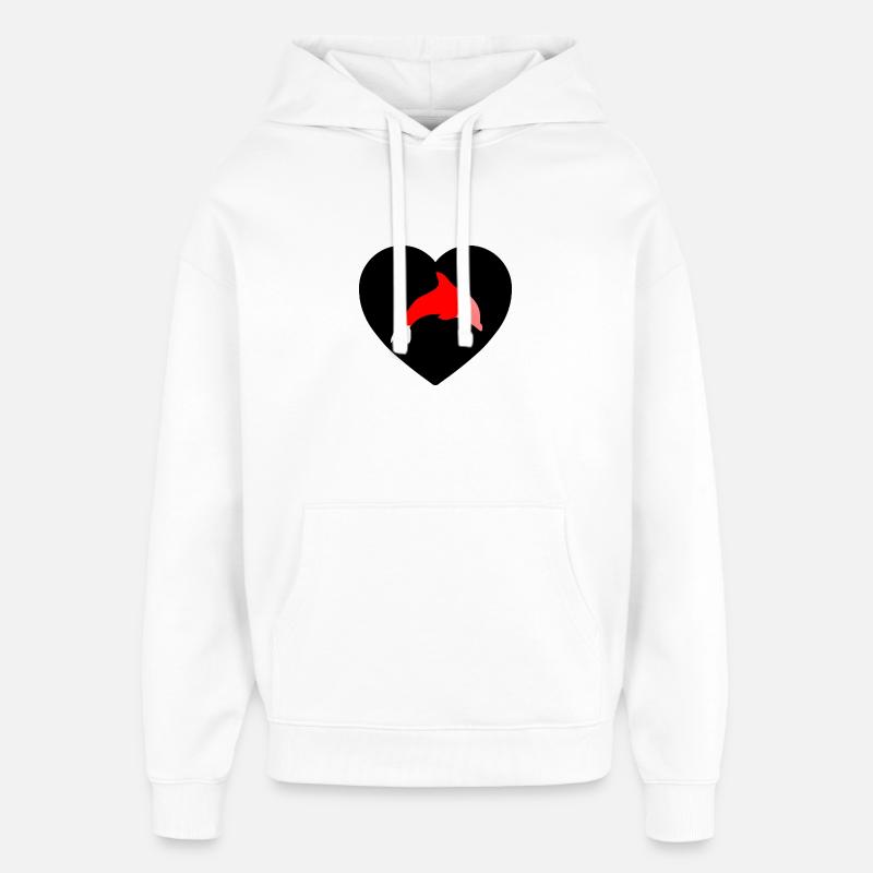 Dauphin - Sweat à capuche unisexe Stanley/Stella Oversized - blanc