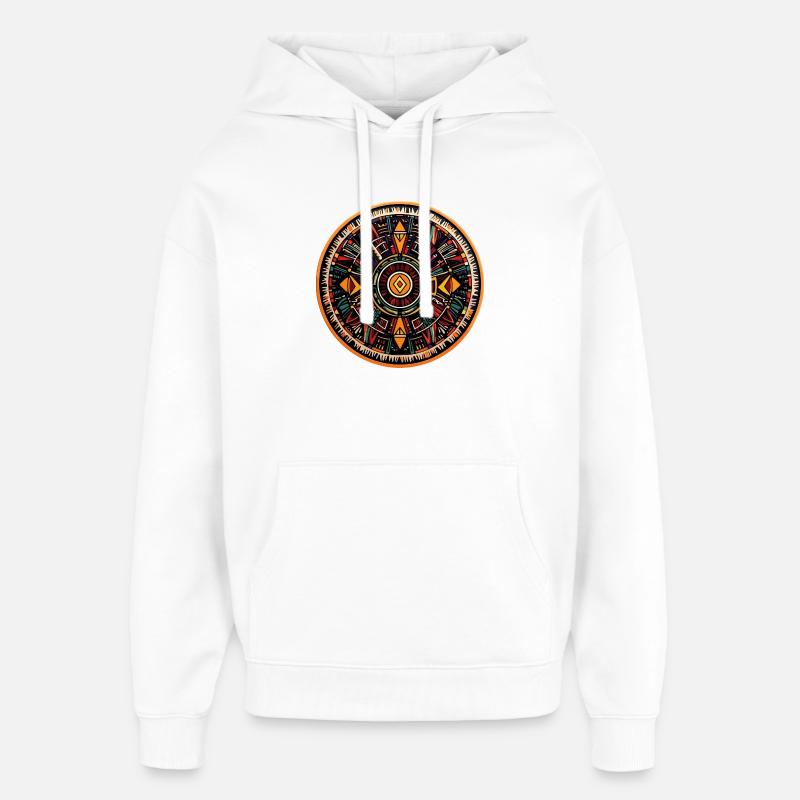 Cercle de Feu du Mandala - Sweat à capuche unisexe Stanley/Stella Oversized - blanc