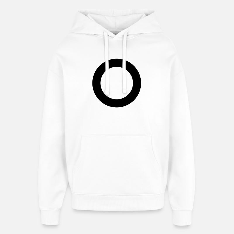 Anneau circulaire - Sweat à capuche unisexe Stanley/Stella Oversized - blanc