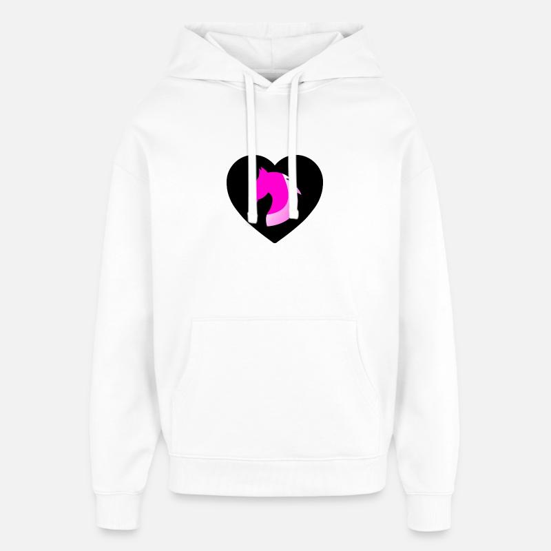 Chevaux - Sweat à capuche unisexe Stanley/Stella Oversized - blanc