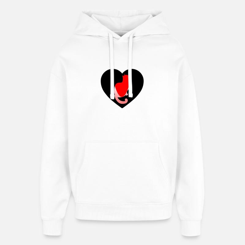 Chat - Sweat à capuche unisexe Stanley/Stella Oversized - blanc