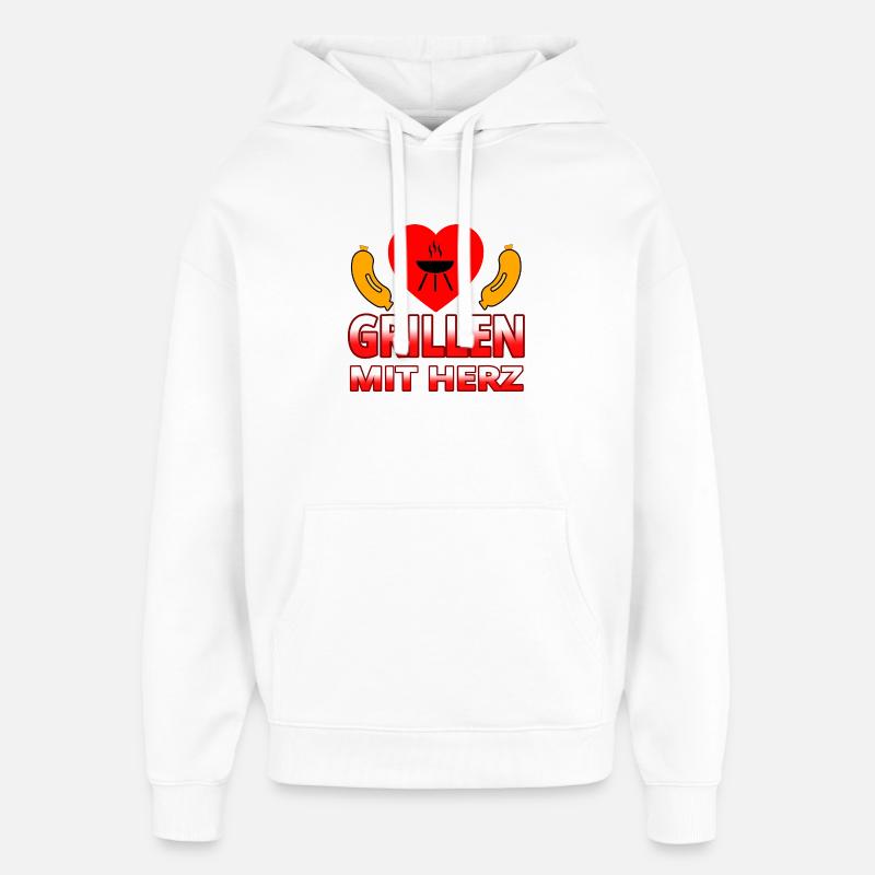 Griller - Sweat à capuche unisexe Stanley/Stella Oversized - blanc