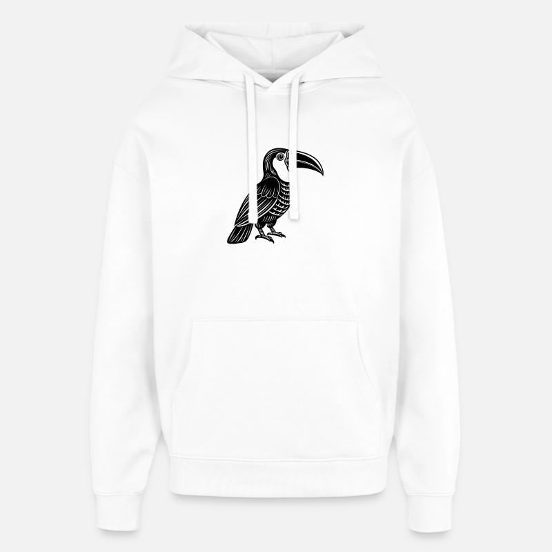 Toucan - Sweat à capuche unisexe Stanley/Stella Oversized - blanc
