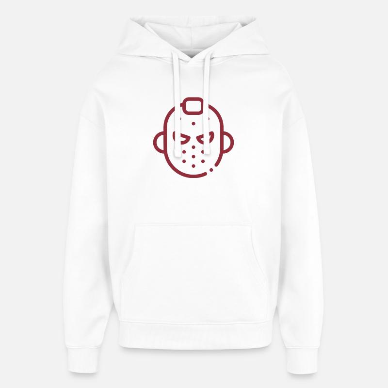 Icône masque - Sweat à capuche unisexe Stanley/Stella Oversized - blanc
