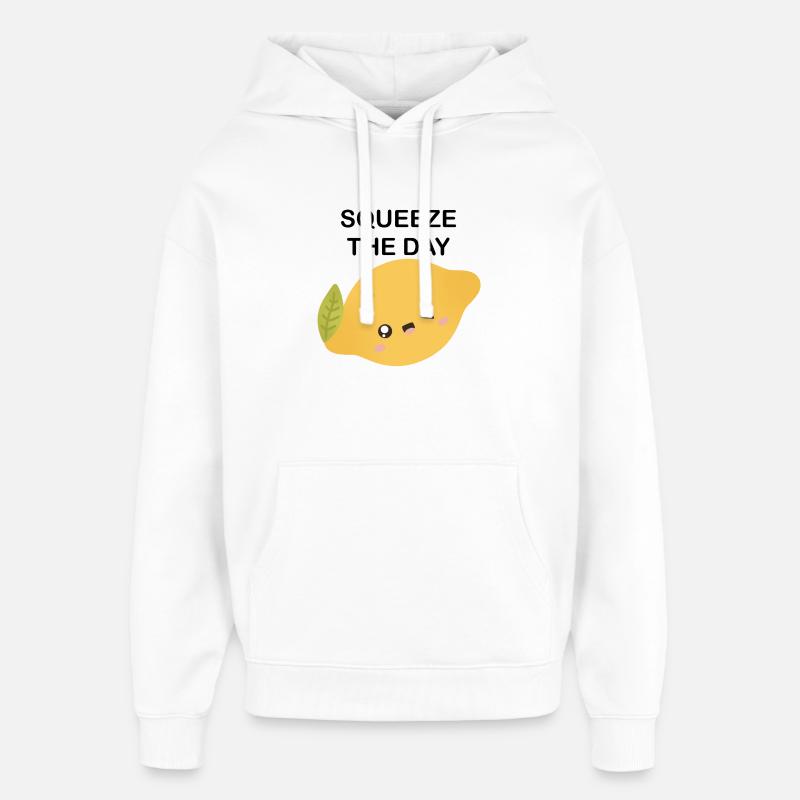 Dessin animé Lemon Wink - Sweat à capuche unisexe Stanley/Stella Oversized - blanc