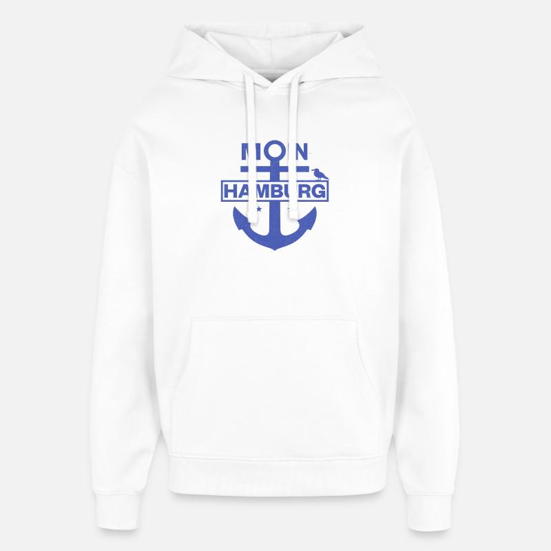 Moin Hambourg - Sweat à capuche unisexe Stanley/Stella Oversized - blanc