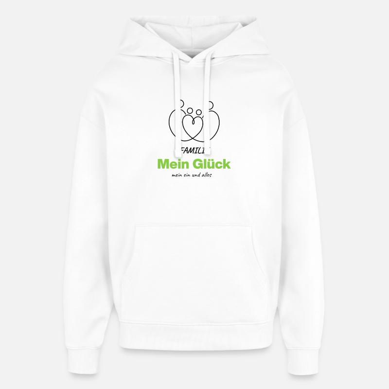 Famille – Mon bonheur, mon tout - Sweat à capuche unisexe Stanley/Stella Oversized - blanc