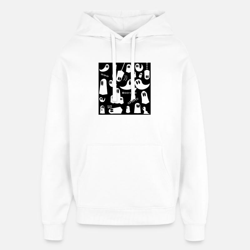 Fantômes - Sweat à capuche unisexe Stanley/Stella Oversized - blanc