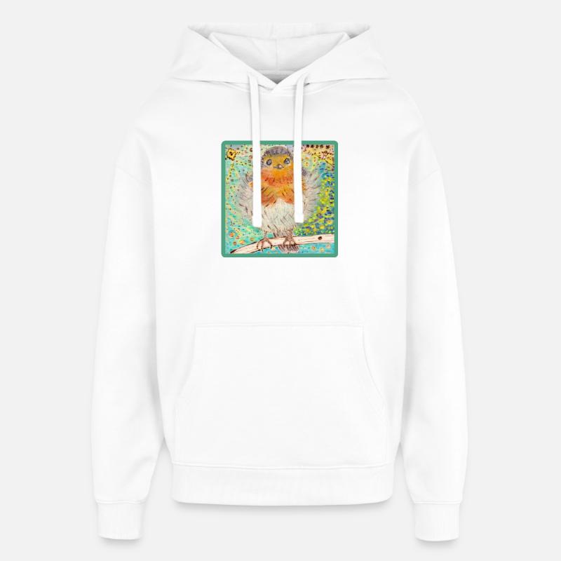 Robin - Sweat à capuche unisexe Stanley/Stella Oversized - blanc