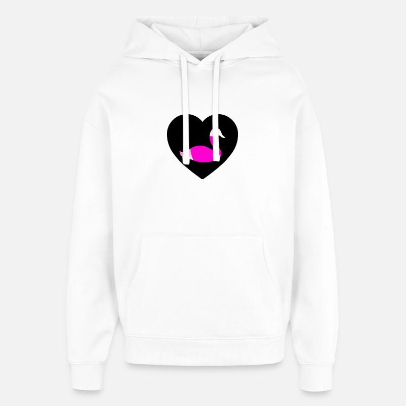 cygne - Sweat à capuche unisexe Stanley/Stella Oversized - blanc