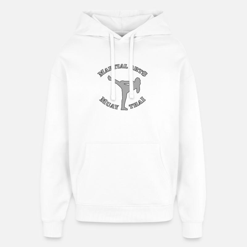 Muay thaï - Sweat à capuche unisexe Stanley/Stella Oversized - blanc