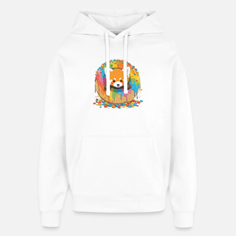 Regenbogen Donutfuchs - Oversized Unisex Hoodie von Stanley/Stella - Weiß