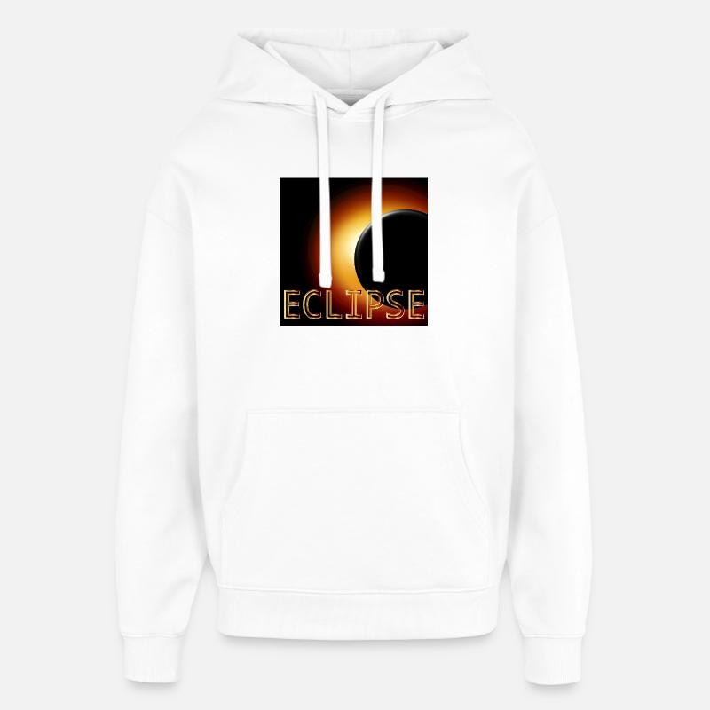 Éclipse solaire totale 2026 - Sweat à capuche unisexe Stanley/Stella Oversized - blanc