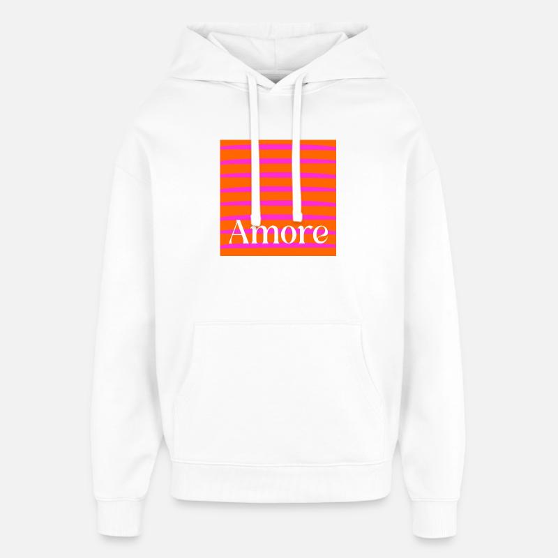 Bonne Saint-Valentin, mon amour - Sweat à capuche unisexe Stanley/Stella Oversized - blanc