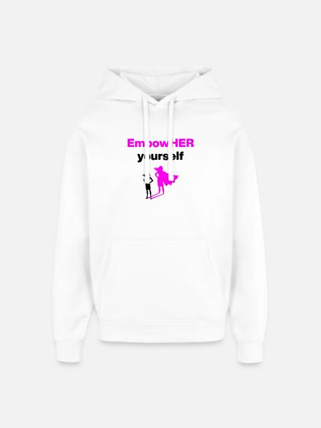 EMPOHER YOURSELF PINK EMPOWERMENT SUPERHELDIN - Oversized Unisex Hoodie von Stanley/Stella - Weiß