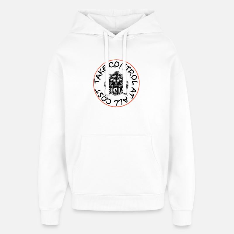 K3NZILAR Emblème Powerlift - Sweat à capuche unisexe Stanley/Stella Oversized - blanc