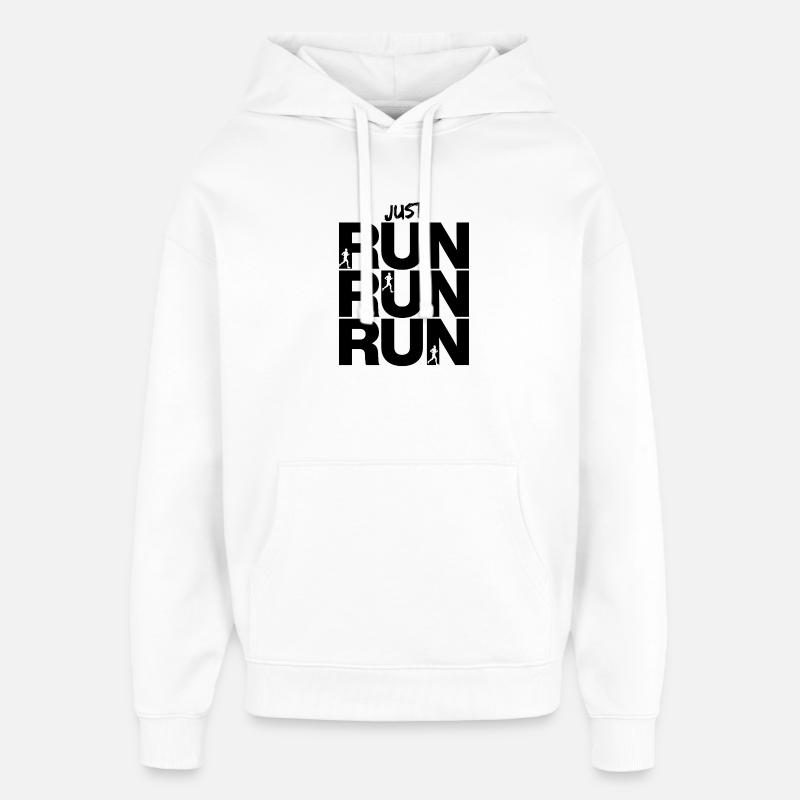 JUST RUN RUN RUN – GO! - Oversized Unisex Hoodie von Stanley/Stella - Weiß