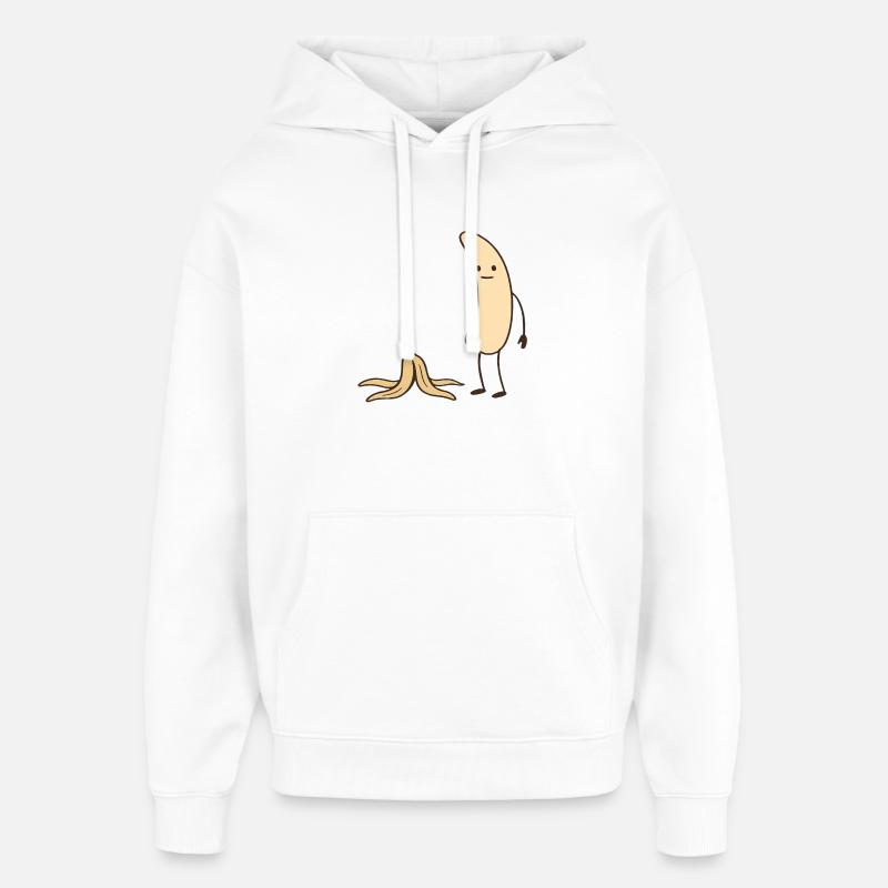 Bananenheld mit Schale - Oversized Unisex Hoodie von Stanley/Stella - Weiß