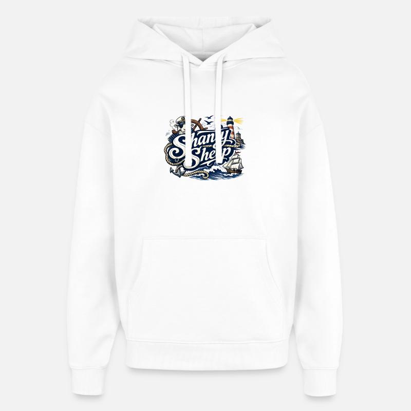 Graphique nautique mouton chandail - Sweat à capuche unisexe Stanley/Stella Oversized - blanc