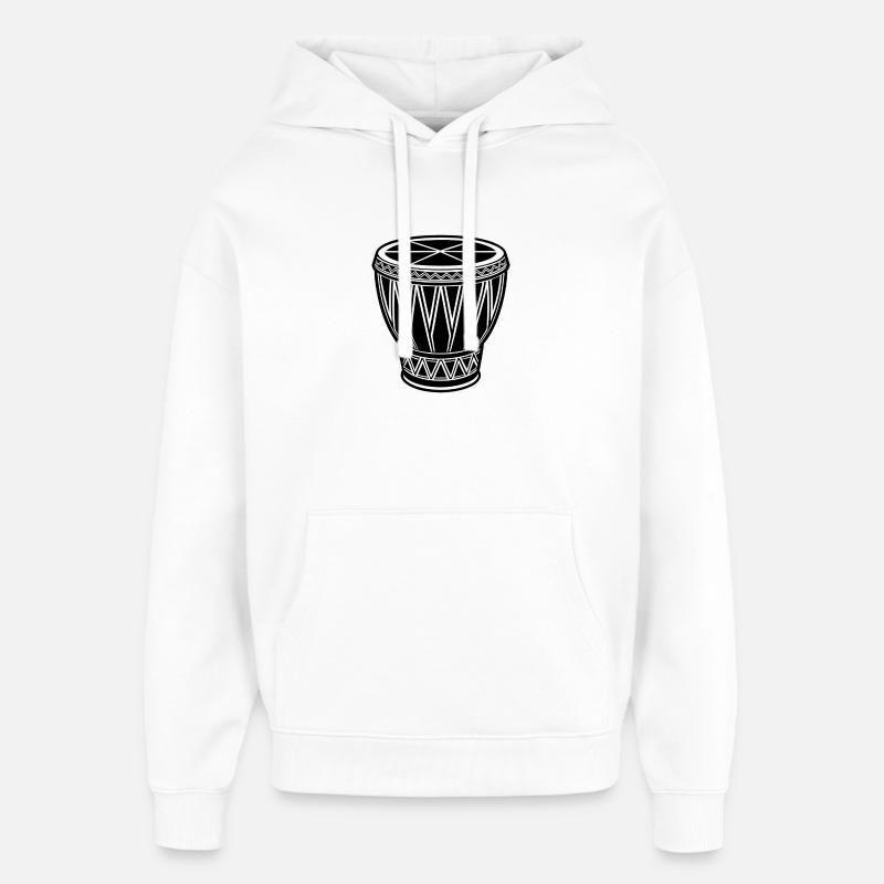 Conga africain - Sweat à capuche unisexe Stanley/Stella Oversized - blanc