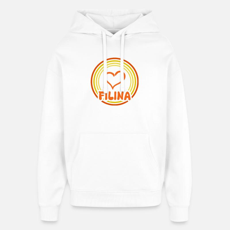 Filina comme nom - Sweat à capuche unisexe Stanley/Stella Oversized - blanc