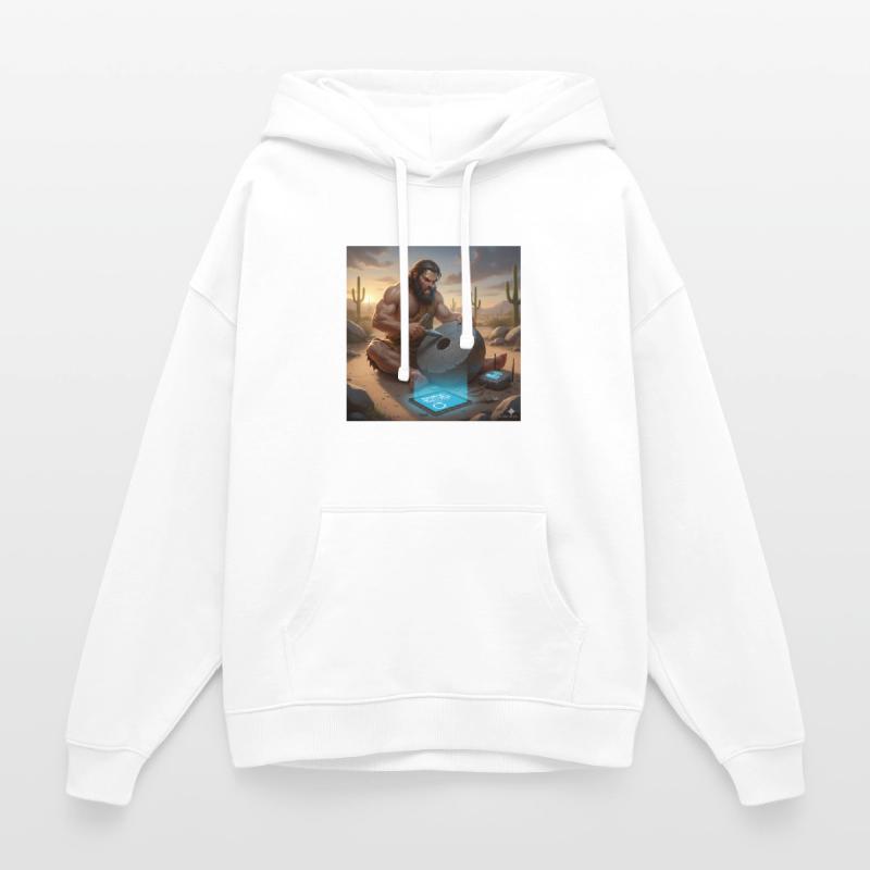 Caveman Tech Support - The First Tutorial Oversized Unisex Hoodie by Stanley/Stella