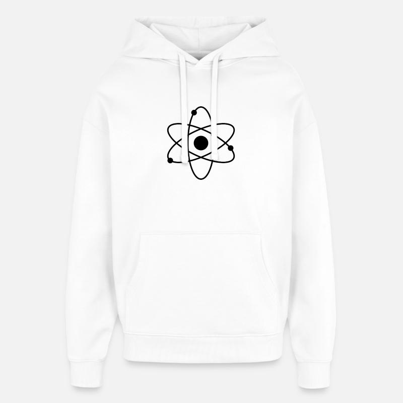 Atom - Stanley/Stella Oversized Felpa con cappuccio unisex - bianco