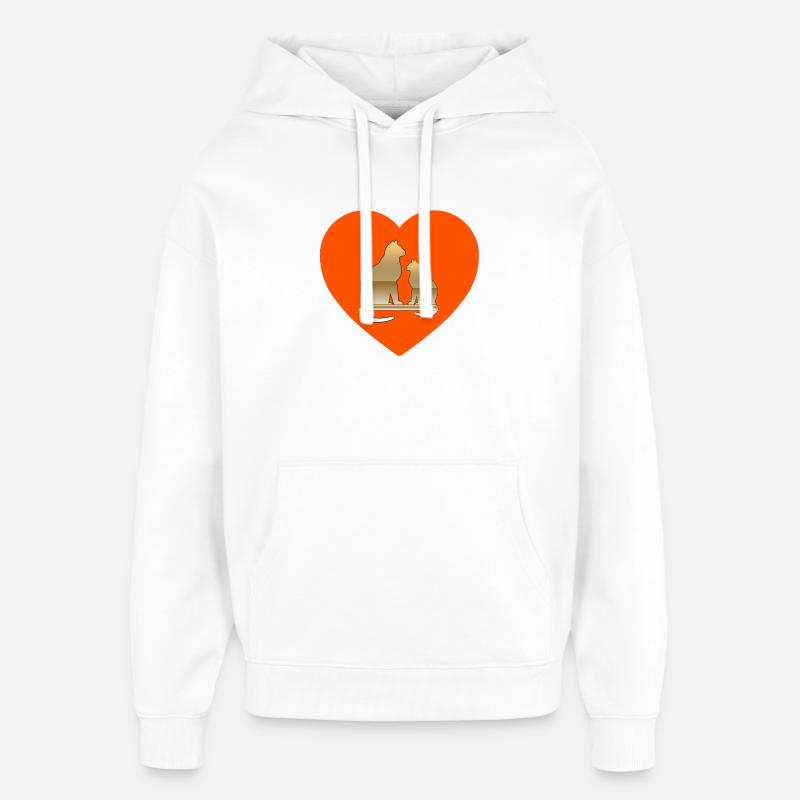 Chat - Sweat à capuche unisexe Stanley/Stella Oversized - blanc