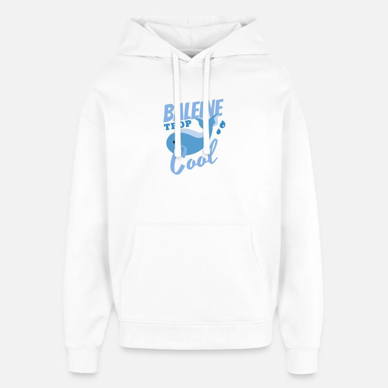 Baleine trop cool - Sweat à capuche unisexe Stanley/Stella Oversized - blanc