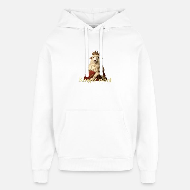 Roi de la Laine - Sweat à capuche unisexe Stanley/Stella Oversized - blanc